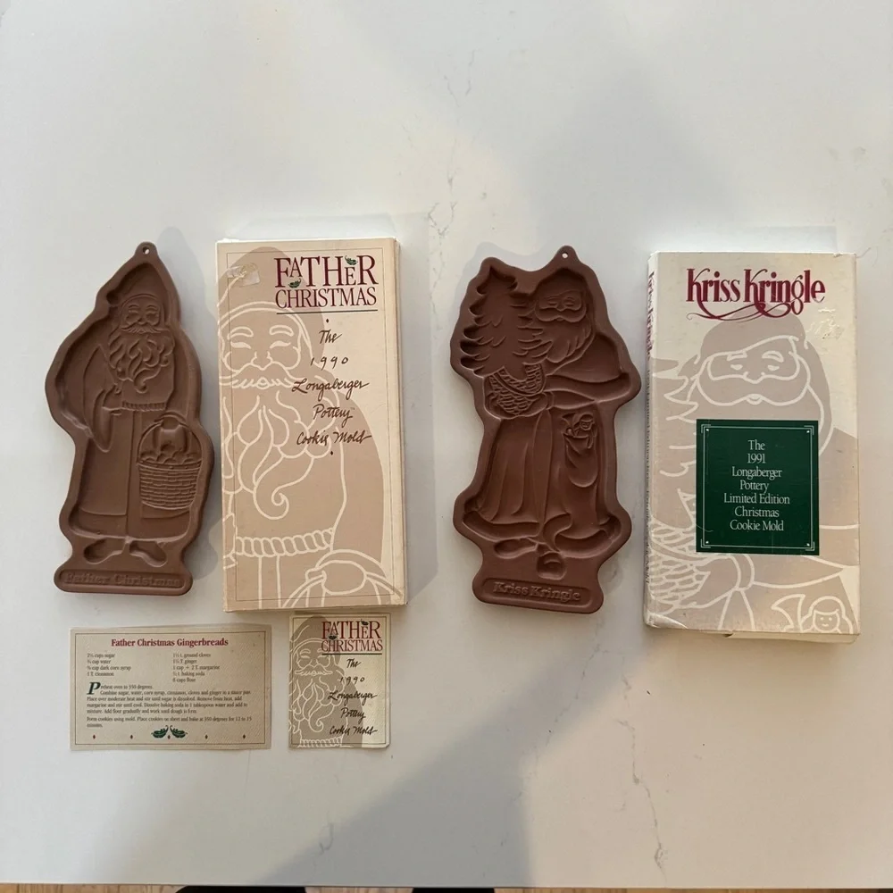 Longaberger pottery santa